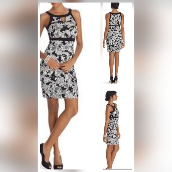 White House Black Market NWT Sz 4 Floral Print Tier Slimming Sleeveless Dress - Picture 1 of 13
